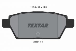 Textar 2458102 - Brzdové platničky -