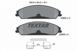 Textar 2560501 - Brzdové platničky -