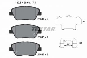 Textar 2564401 - Brzdové platničky -
