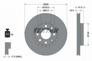 Textar 92056503 - Brzdový kotúč -