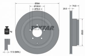Textar 92175503 - Brzdový kotúč -