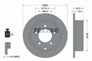 Textar 92202903 - Brzdový kotúč -