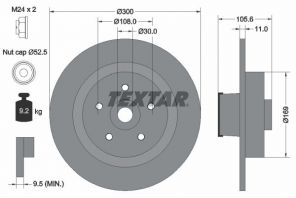 Textar 92252903 - Brzdový kotúč -