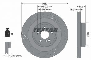 Textar 92283805 - Brzdový kotúč -
