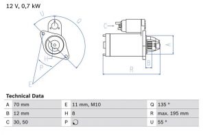 Bosch 0 986 018 630 - Štartér