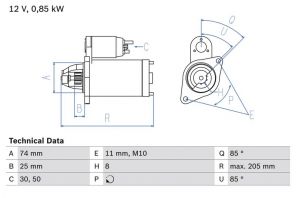 Bosch 0 986 025 640 - Štartér