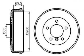 Bosch 0 986 477 038 - Brzdový bubon -