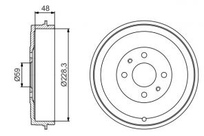 Bosch 0 986 477 212 - Brzdový bubon -