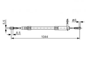 Bosch 1 987 477 812 - Brzdové lano -