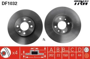 TRW DF1032 - Brzdový kotúč -