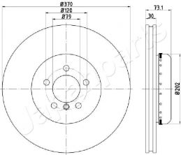 Japanparts DI-0116 - Brzdový kotúč -