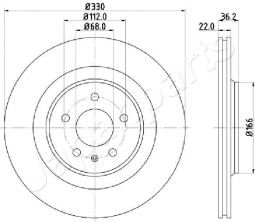 Japanparts DP-0910 - Brzdový kotúč -
