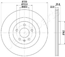 Japanparts DP-0911 - Brzdový kotúč -