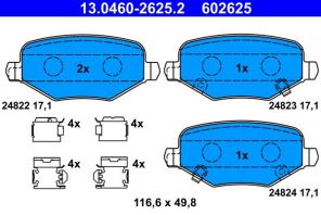 ATE 13.0460-2625.2 - Brzdové platničky -