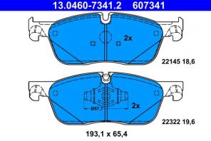 ATE 13.0460-7341.2 - Brzdové platničky -