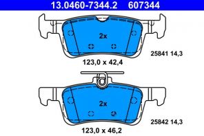 ATE 13.0460-7344.2 - Brzdové platničky -