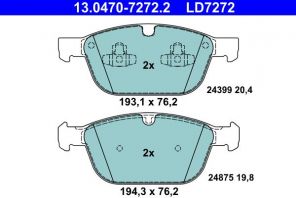 ATE 13.0470-7272.2 - Brzdové platničky -