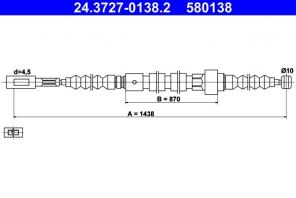 ATE 24.3727-0138.2 - Brzdové lano -