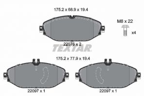 Textar 2207601 - Brzdové platničky -