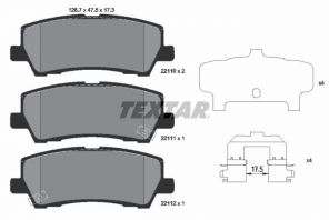 Textar 2211001 - Brzdové platničky -