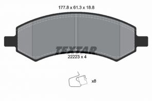 Textar 2222301 - Brzdové platničky -