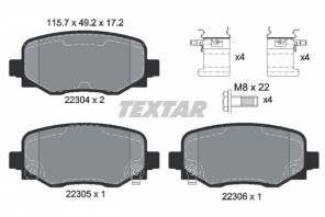 Textar 2230401 - Brzdové platničky -