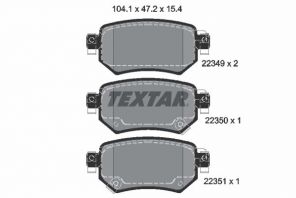 Textar 2234901 - Brzdové platničky -