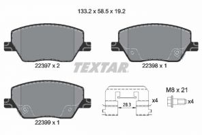 Textar 2239701 - Brzdové platničky -