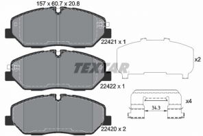 Textar 2242101 - Brzdové platničky -