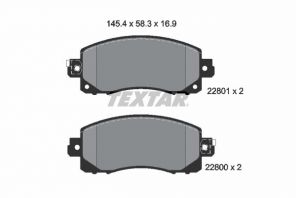 Textar 2280001 - Brzdové platničky -