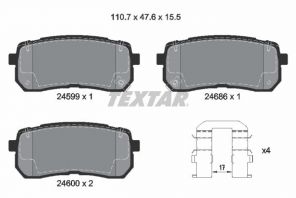 Textar 2459901 - Brzdové platničky -