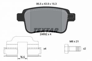 Textar 2469201 - Brzdové platničky -