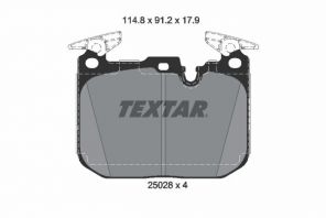Textar 2502805 - Brzdové platničky -