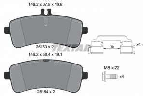 Textar 2516302 - Brzdové platničky -