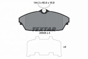Textar 2550801 - Brzdové platničky -
