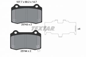 Textar 2574301 - Brzdové platničky -