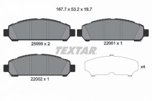 Textar 2599901 - Brzdové platničky -