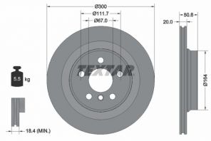 Textar 92274503 - Brzdový kotúč -
