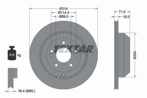 Textar 92300803 - Brzdový kotúč -