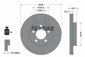 Textar 92303803 - Brzdový kotúč -