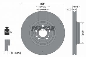 Textar 92306005 - Brzdový kotúč -
