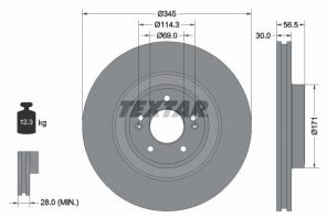 Textar 92314805 - Brzdový kotúč -