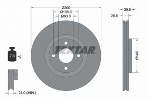 Textar 92315503 - Brzdový kotúč -
