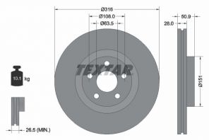 Textar 92317203 - Brzdový kotúč -