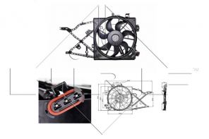 NRF 47014 - Ventilátor motora -