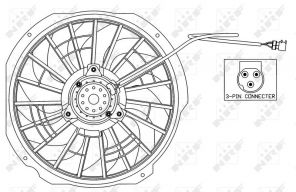 NRF 47025 - Ventilátor motora -