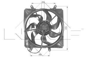 NRF 47054 - Ventilátor motora -