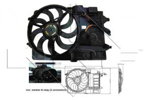 NRF 47302 - Ventilátor motora -