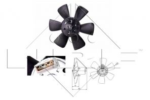 NRF 47391 - Ventilátor motora -