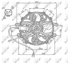 NRF 47747 - Ventilátor motora -